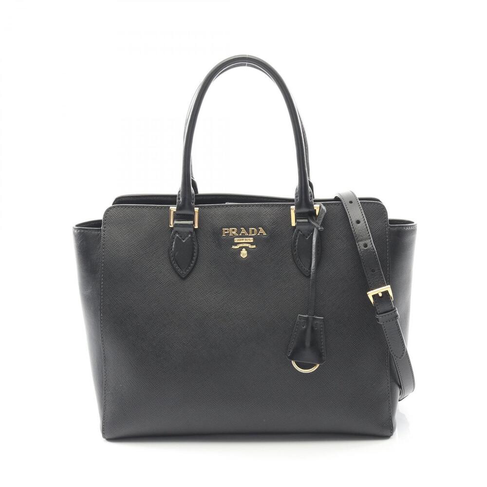 Prada Saffianosoft Calf Leather 2Way Shoulder Bag Black